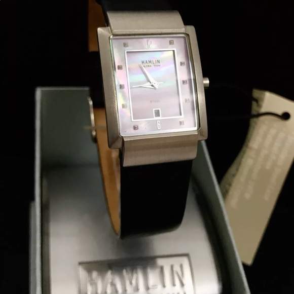 NWT Ladies Hamlin Ultra Thin Mother of Pearl Watch - Picture 3 of 7